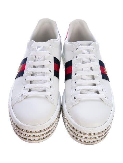 gucci ace sneakers crystal|gucci glitter sneakers with studs.